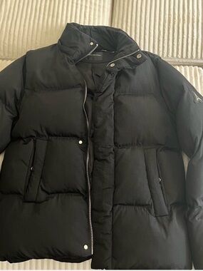 Maniere De Voir black puffer jacket